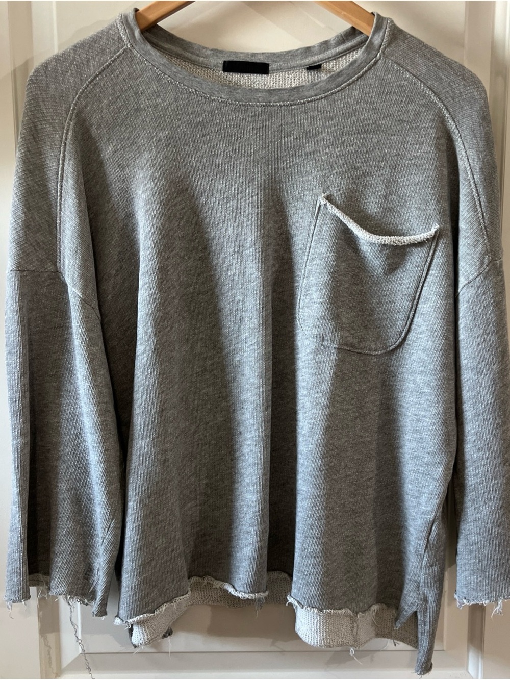 ATM Unisex Pull Over Distressed Sweater